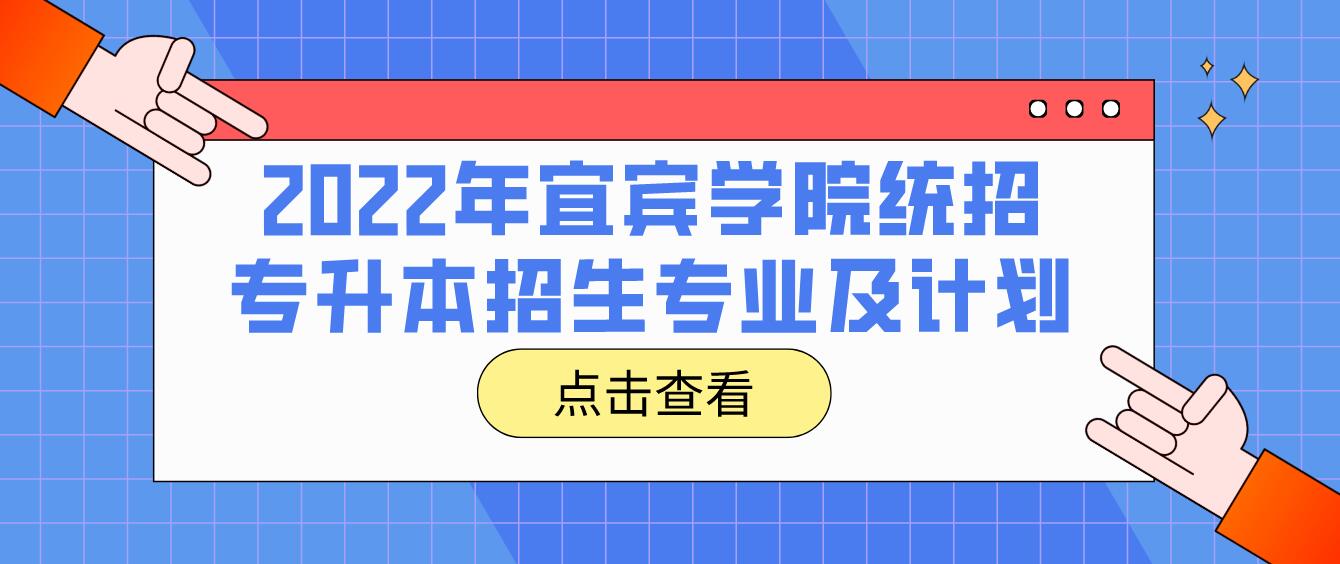 2023年宜賓學院統招專升本招生專業及計劃