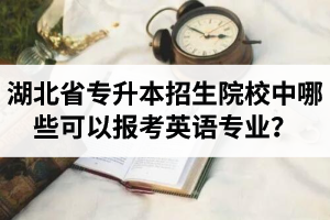 湖北省專升本招生院校中哪些可以報考英語專業？