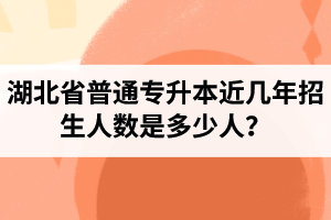 湖北省普通專升本近幾年招生人數是多少人？工作和升本怎么選擇比較好？