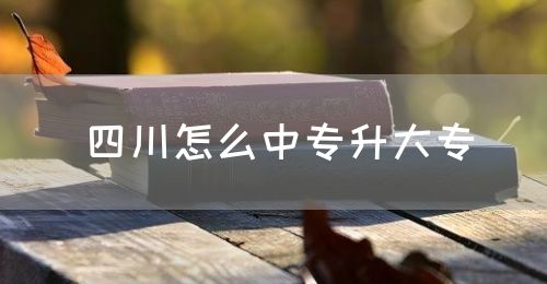 四川怎么中專升大專？(圖1)