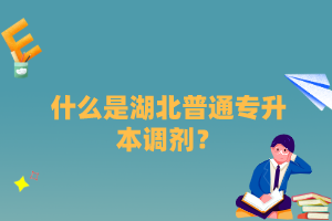 什么是湖北普通專升本調劑？
