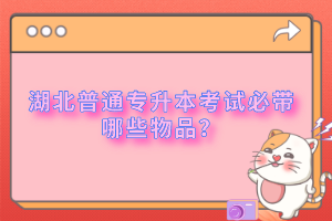 湖北普通專升本考試必帶哪些物品？