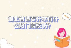 湖北普通專升本有什么熱門院校嗎？