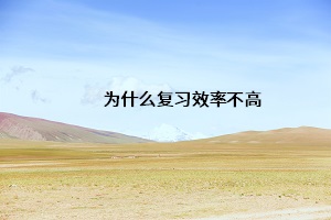 為什么復習效率不高