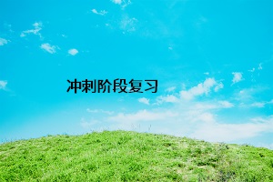 沖刺階段復習