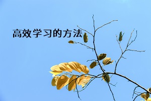 高效學習的方法