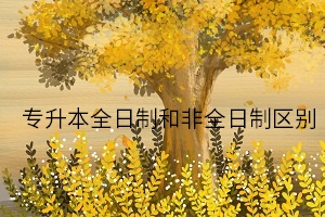 專升本全日制和非全日制區別